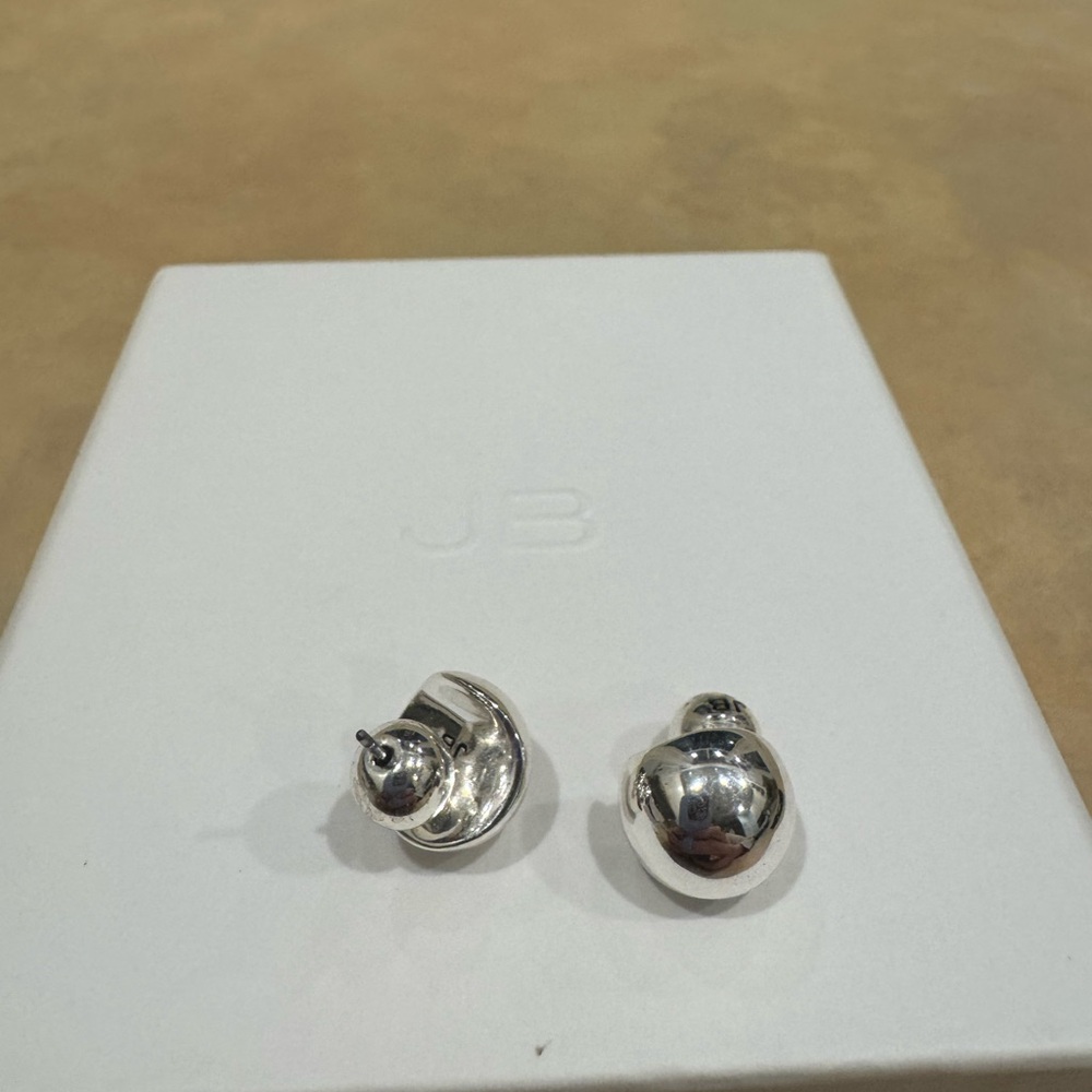 Jenny Bird Polished Silver Earrings